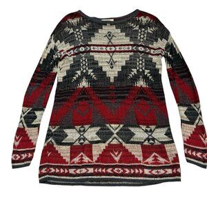 Vintage Y2K Denim Supply Sweater Womens S Aztec Open Knit Pullover Southwestern